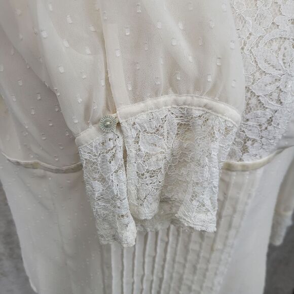 Emma James Y2K White Swiss Dot Sheer Lace Blouse Top Women's Plus Size 22W - Picture 5 of 15